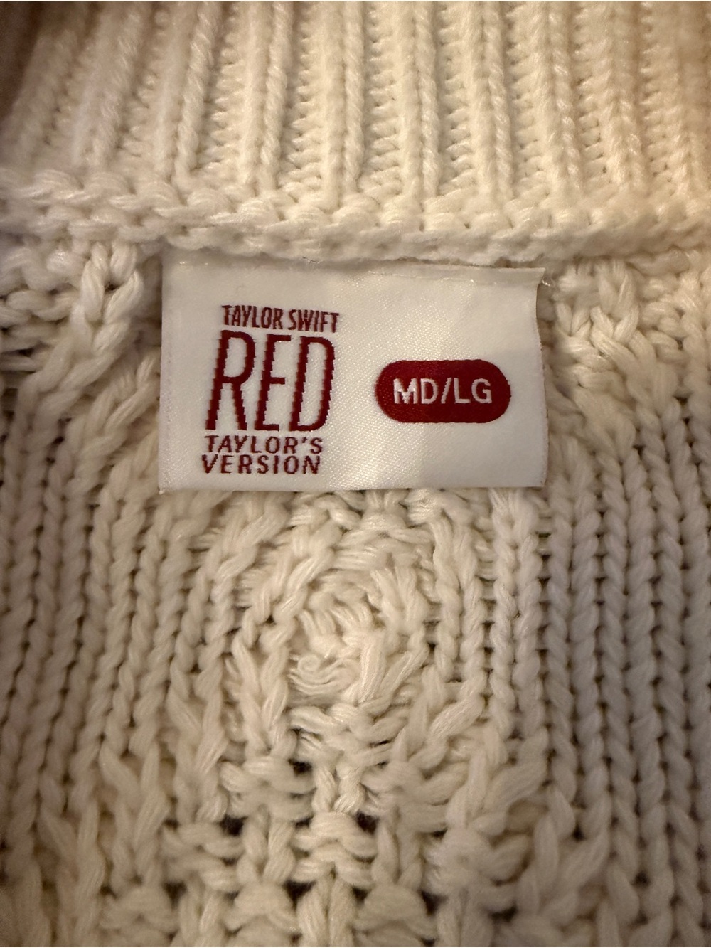 Authentic Taylor Swift Red TV Cardigan MD/LG Official Merch